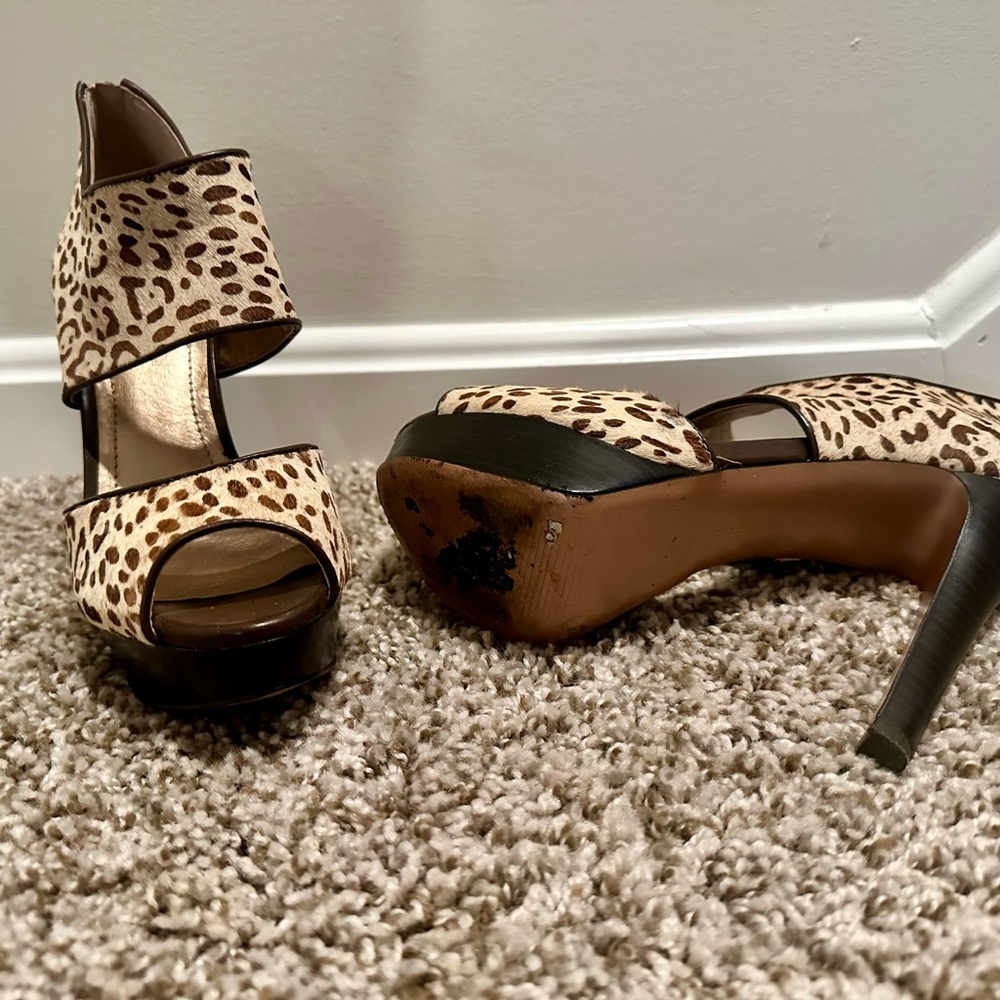 BCBGeneration Brown and Black High Heel Sandals